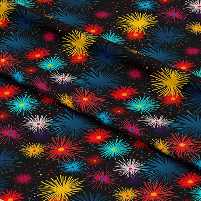 Colorful Fireworks Pattern 9 Quilting Cotton Fabric