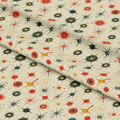 Retro Starburst Pattern 22 Quilting Cotton Fabric