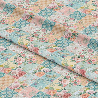 Spring Patchwork Pattern 19 Quilting Cotton Fabric