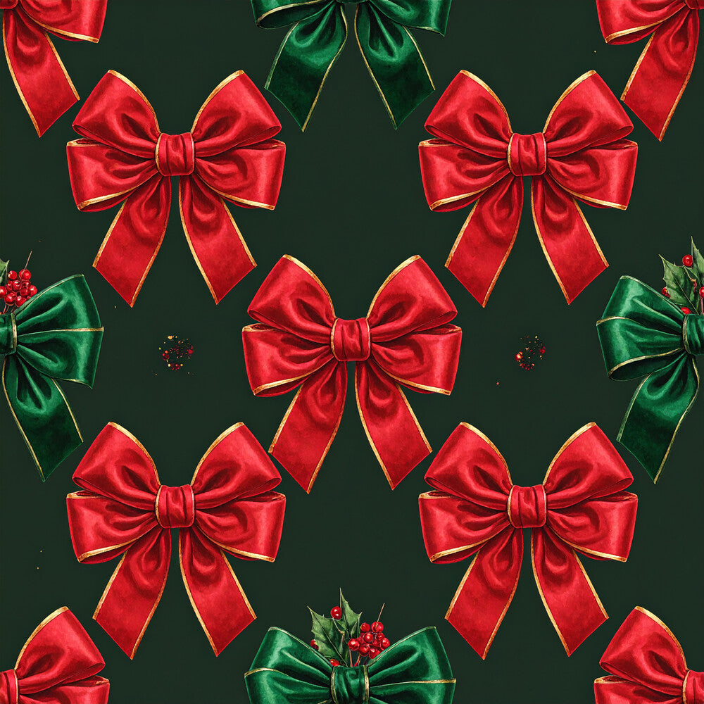 Festive Bows and Holly Fat Quarter Bundle