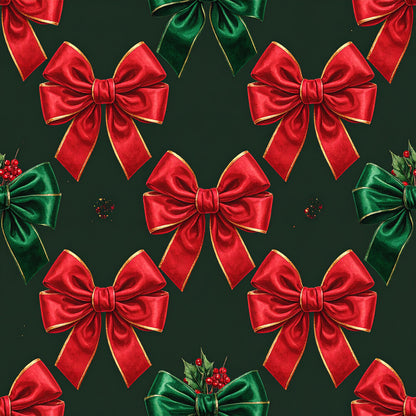 Festive Bows and Holly Fat Quarter Bundle
