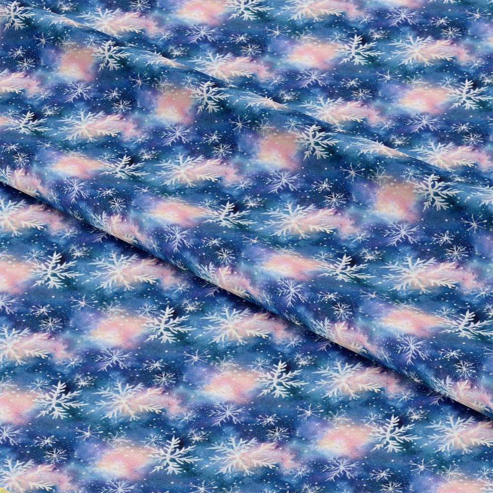 • Watercolor Blue Christmas Pattern 2 Quilting Cotton Fabric  
• Blue fabric  
• White snowflakes  
• Pink accents  
• Winter theme  
• Holiday print  
• Quilting cotton  
• Soft texture  
• Seasonal design  
• Artistic watercolor style  
• Festive textile  
• Creative fabric  
• Craft material