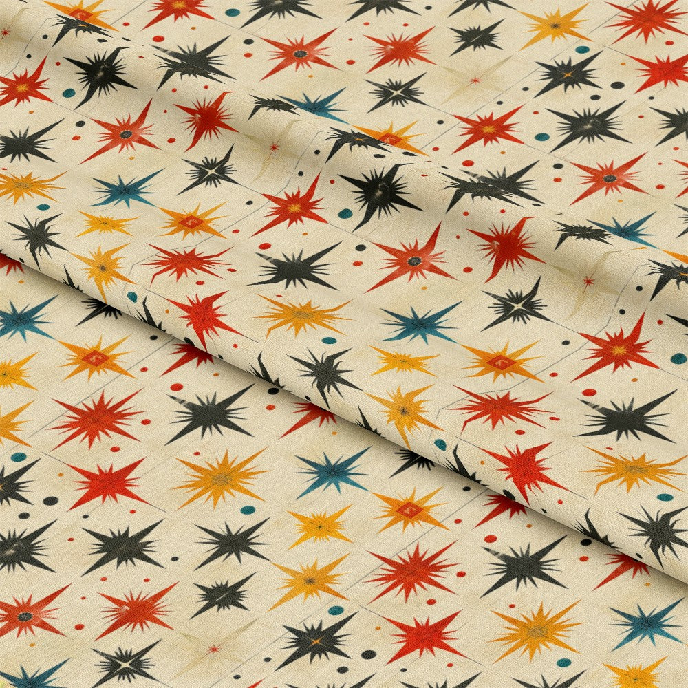 Retro Starburst Pattern 13 Quilting Cotton Fabric
