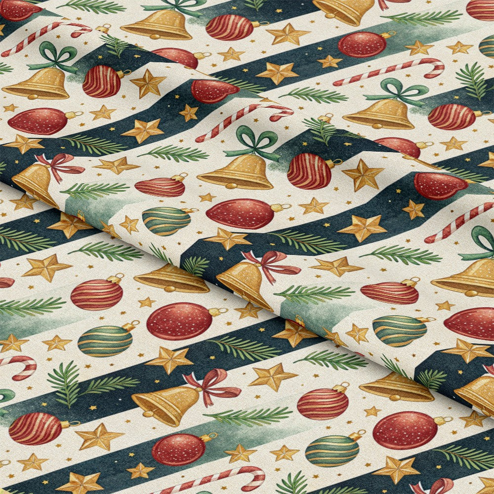 Christmas Ornaments Pattern 7 Quilting Cotton Fabric