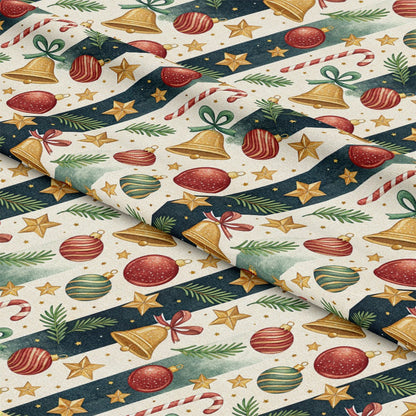 Christmas Ornaments Pattern 7 Quilting Cotton Fabric