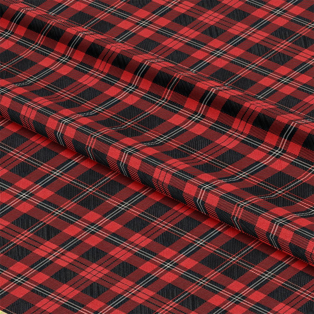 Classic Red and Black Buffalo Plaid Pattern 1 Quilting Cotton Fabric