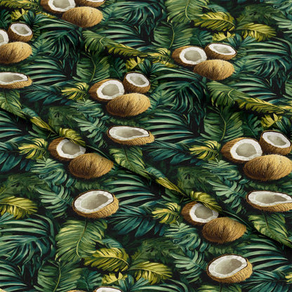 Coconut Jungle Leaves Pattern 7 Quilting Cotton Fabric