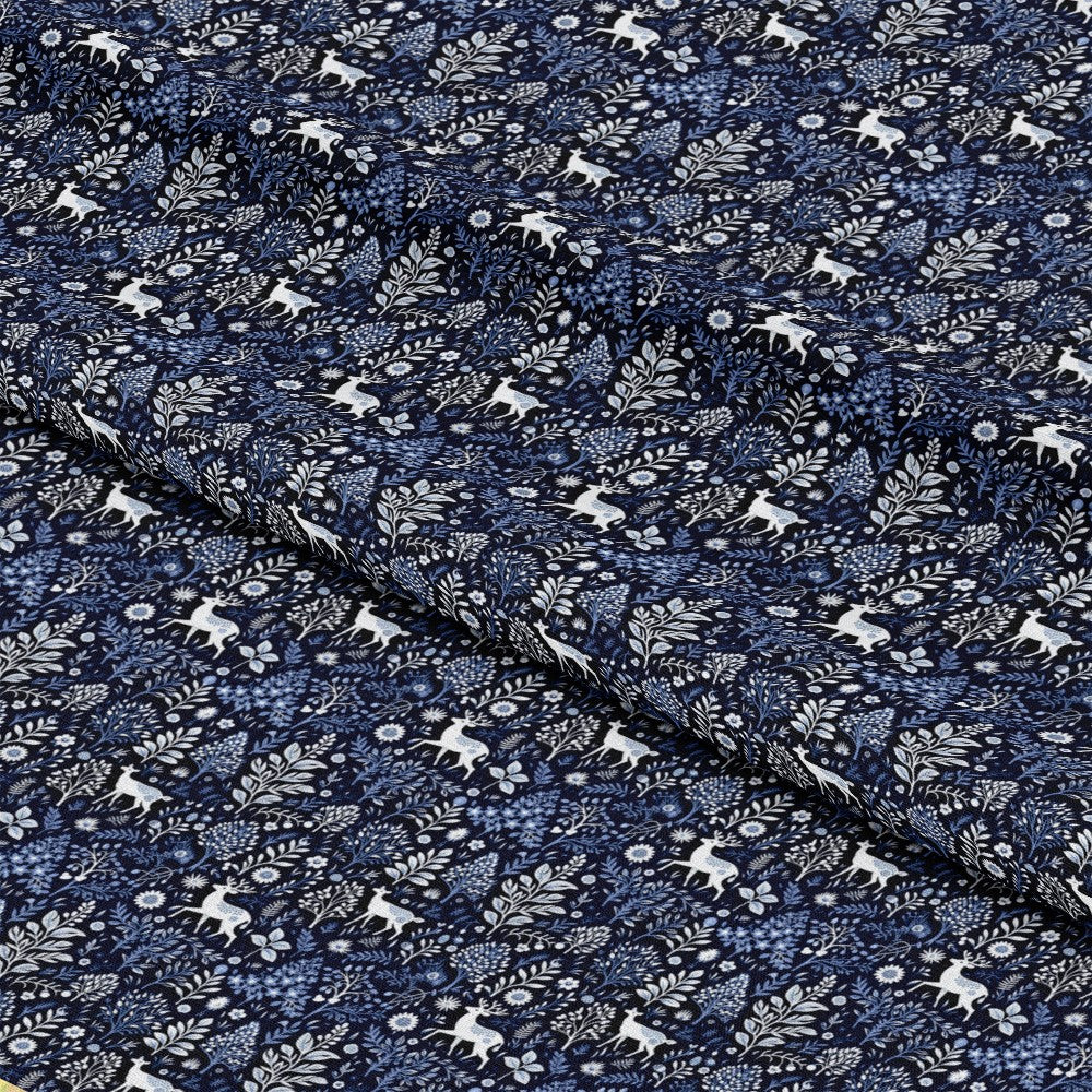 Delft Blue Winter Pattern 7 Quilting Cotton Fabric