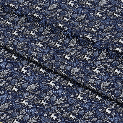 Delft Blue Winter Pattern 7 Quilting Cotton Fabric