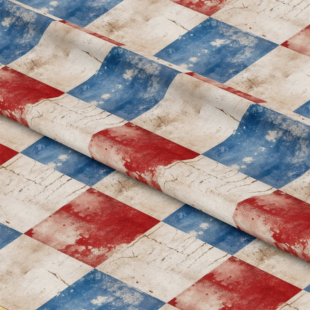 Distressed Patriotic Pattern 18 Quilting Cotton Fabric