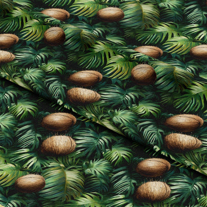 Coconut Jungle Leaves Pattern 17 Quilting Cotton Fabric