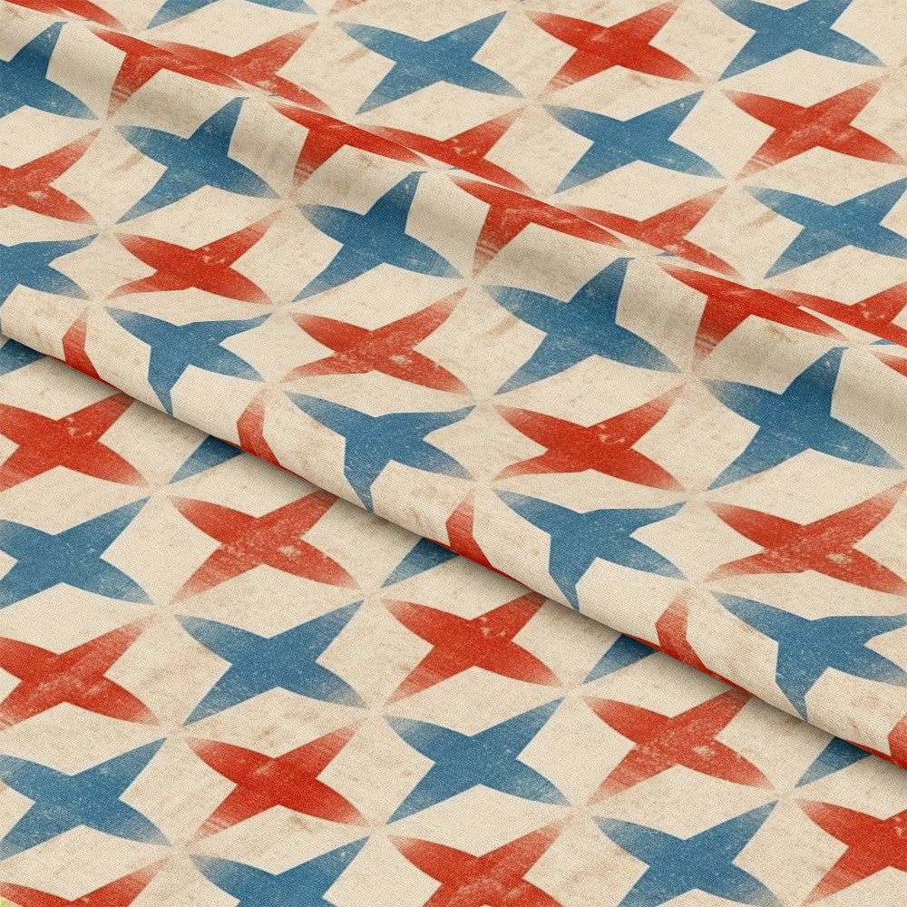 Distressed Patriotic Pattern 13 Quilting Cotton Fabric