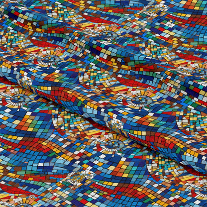 Mosaic Art Pattern 17 Quilting Cotton Fabric