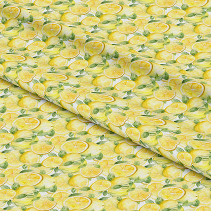 Lemons and Citrus Sour Splash Pattern 1 Quilting Cotton Fabric