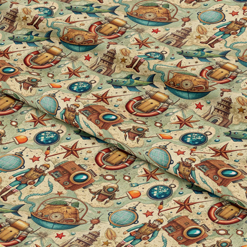 Magical Sea Pattern 15 Quilting Cotton Fabric