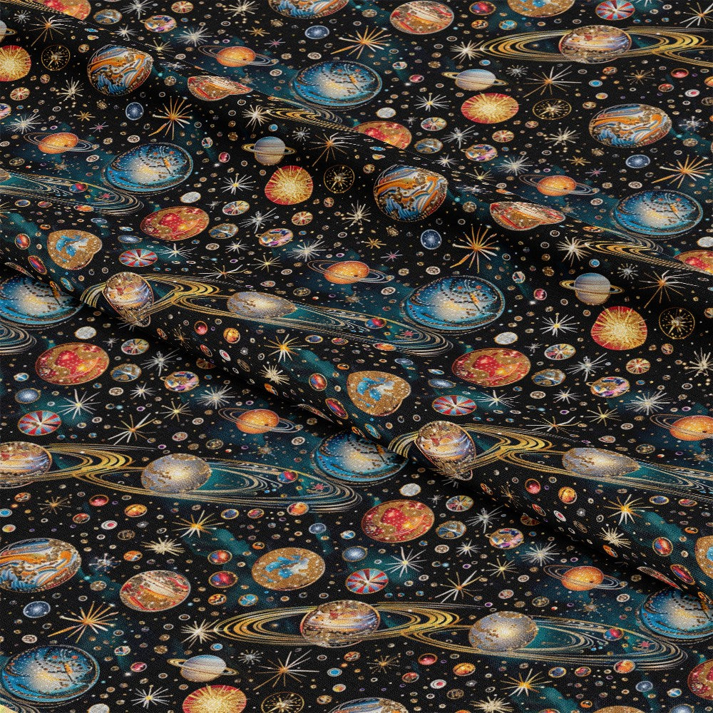 Planets and Stars Pattern 7 Quilting Cotton Fabric
