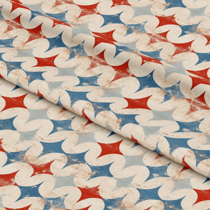 Distressed Patriotic Pattern 15 Quilting Cotton Fabric