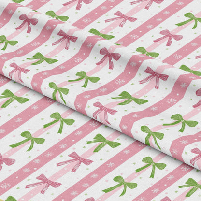 Sweet Pink Christmas Pattern 10 Quilting Cotton Fabric