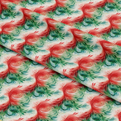 Watercolor Christmas Swirls Pattern 3 Quilting Cotton Fabric