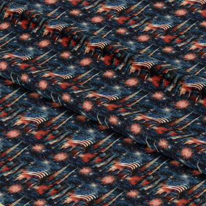 Patriotic Grunge Pattern 7 Quilting Cotton Fabric