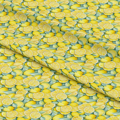 Lemons and Citrus Sour Splash Pattern 2 Quilting Cotton Fabric