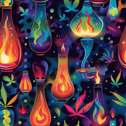 Lava Lamp Cannabis Fat Quarter Bundle