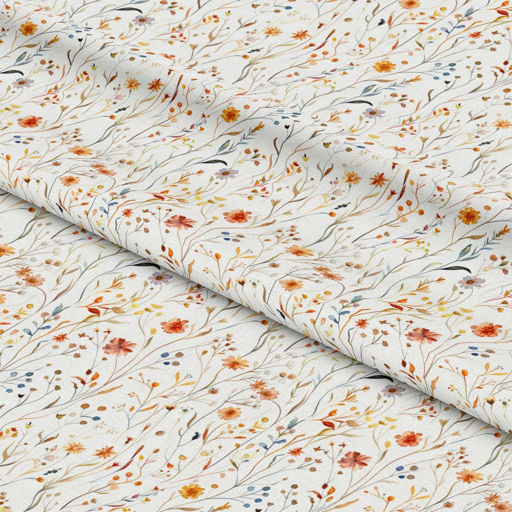 Handdrawn Meadow Wildflowers Pattern 9 Quilting Cotton Fabric