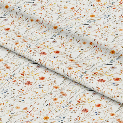 Handdrawn Meadow Wildflowers Pattern 9 Quilting Cotton Fabric