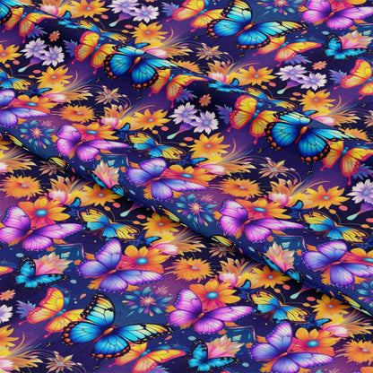 Fantasy Butterflies Pattern 4 Quilting Cotton Fabric