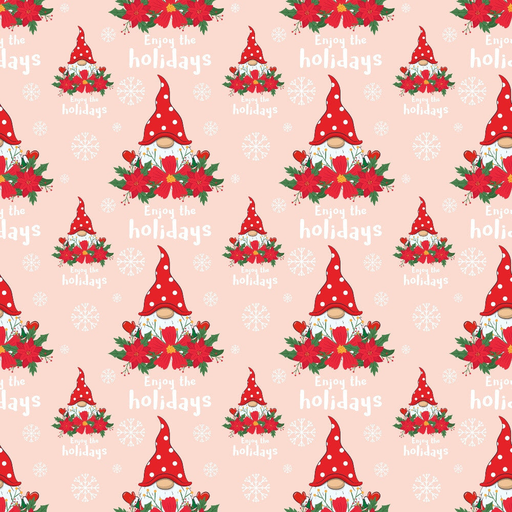 Pink Christmas Gnomes Fat Quarter Bundle