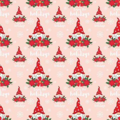 Pink Christmas Gnomes Fat Quarter Bundle