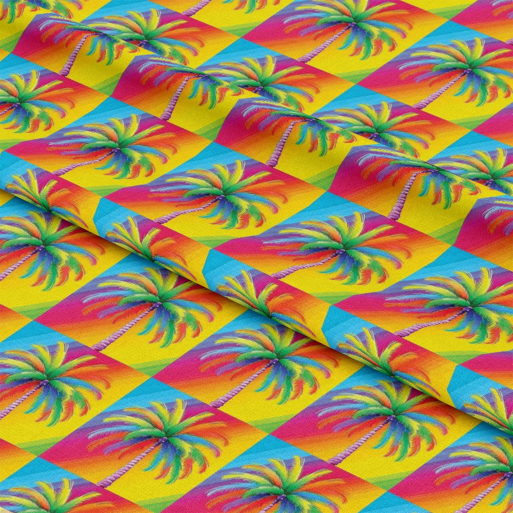 Colorful Animals and Plants Pattern 8 Quilting Cotton Fabric