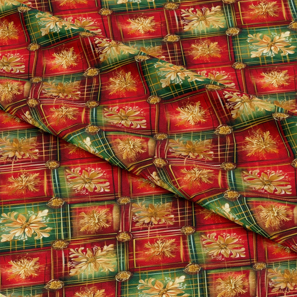 - Red Green Gold Christmas Pattern 3 Quilting Cotton Fabric  
- Christmas fabric  
- Holiday cotton fabric  
- Festive quilting fabric  
- Plaid and floral design  
- Traditional colors  
- Seasonal textile  
- Decorative fabric  
- Cotton material  
- Quilting yardage