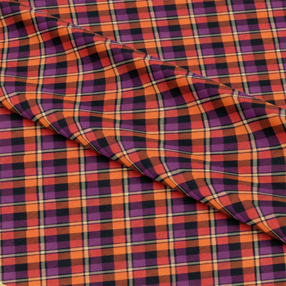 Halloween Gingham and Stripes Pattern 7 Quilting Cotton Fabric