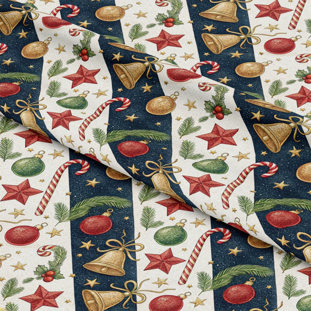 Christmas Ornaments Pattern 5 Quilting Cotton Fabric