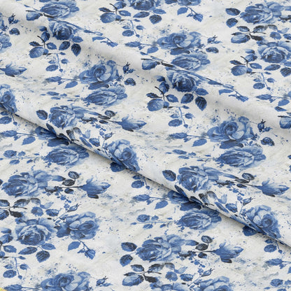 Vintage Farmhouse Blue Pattern 4 Quilting Cotton Fabric