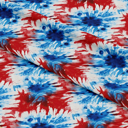 Patriotic Tie-Dye Pattern 7 Quilting Cotton Fabric