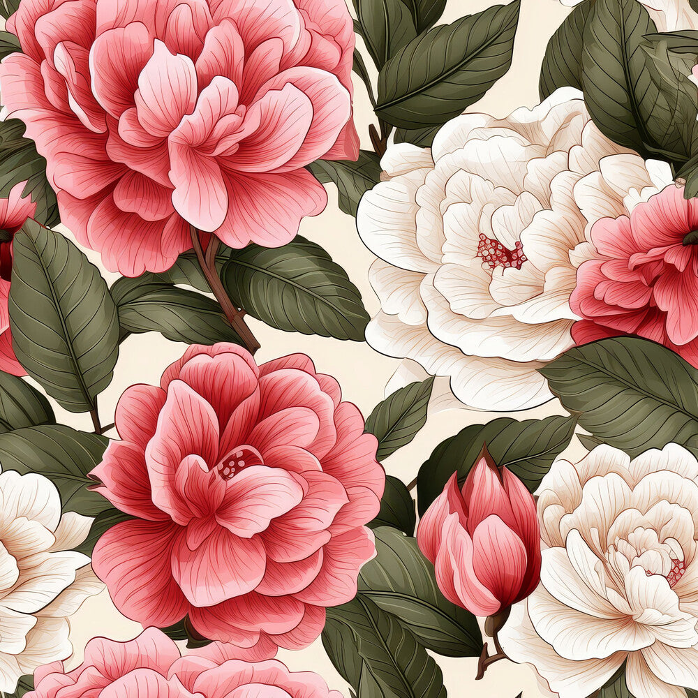Camellia Flowers Fat Quarter Bundle