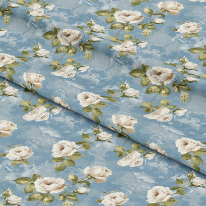 Vintage Farmhouse Blue Pattern 14 Quilting Cotton Fabric