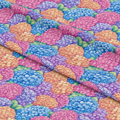 Colorful Hydrangeas Pattern 5 Quilting Cotton Fabric