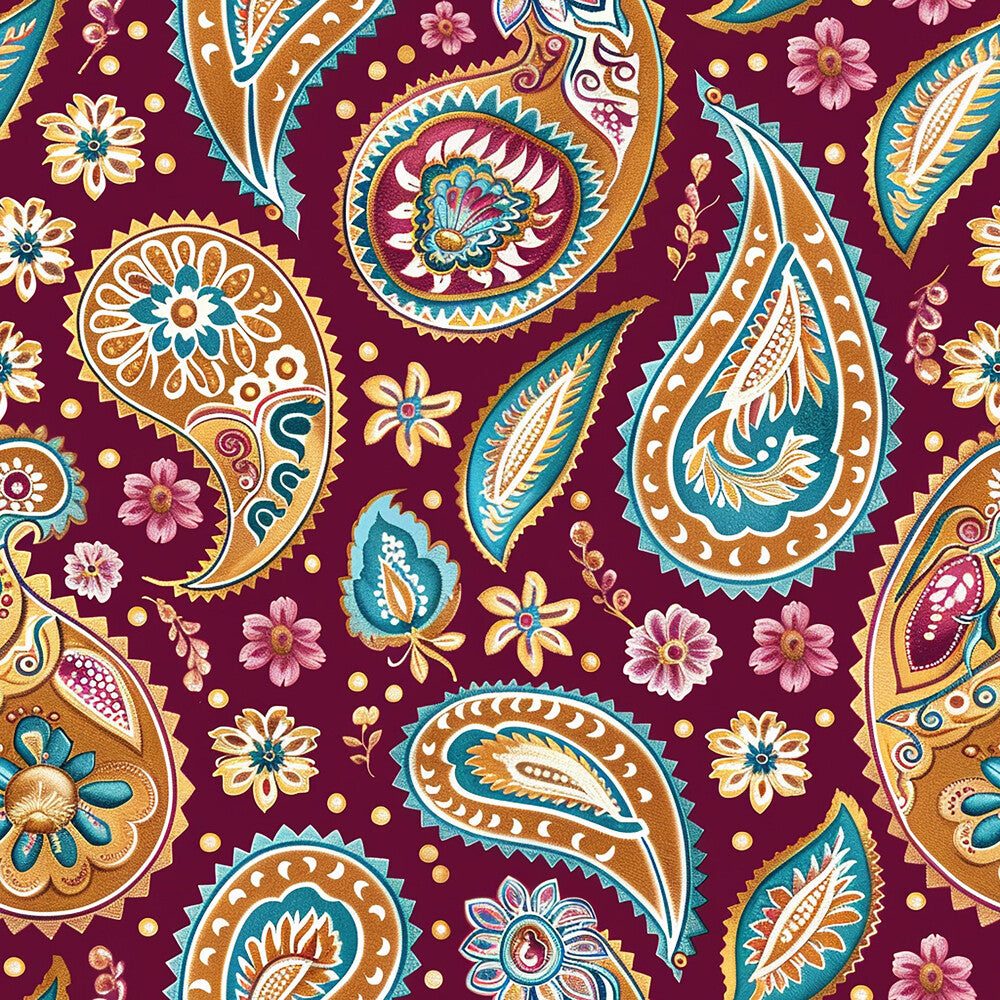 Vermas Ornate Paisley Fat Quarter Bundle