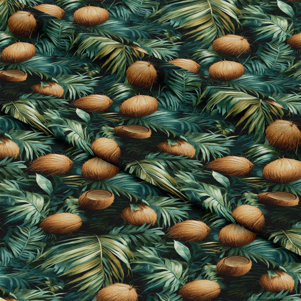 Coconut Jungle Leaves Pattern 6 Quilting Cotton Fabric