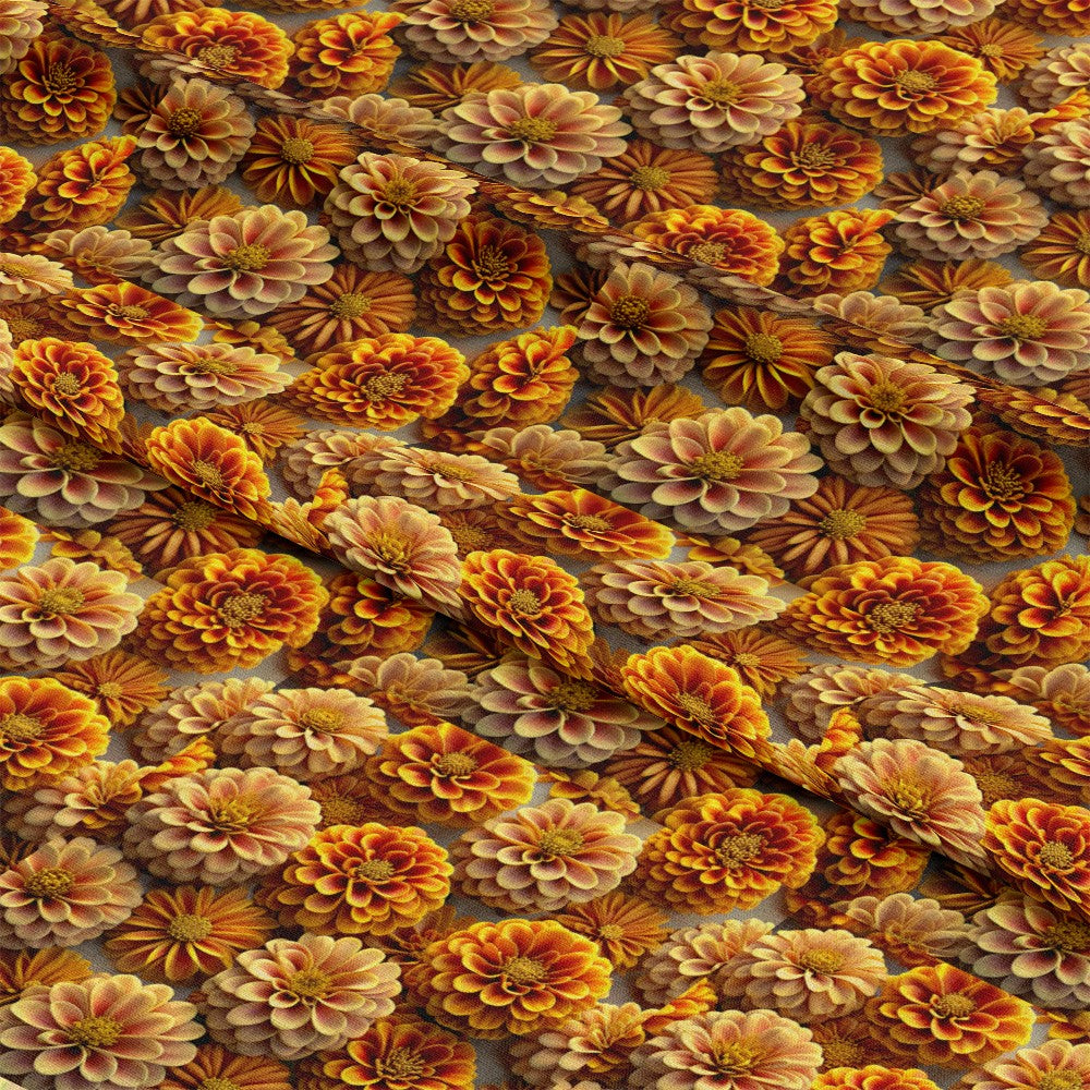 Realistic Flowers Pattern 10 Quilting Cotton Fabric
