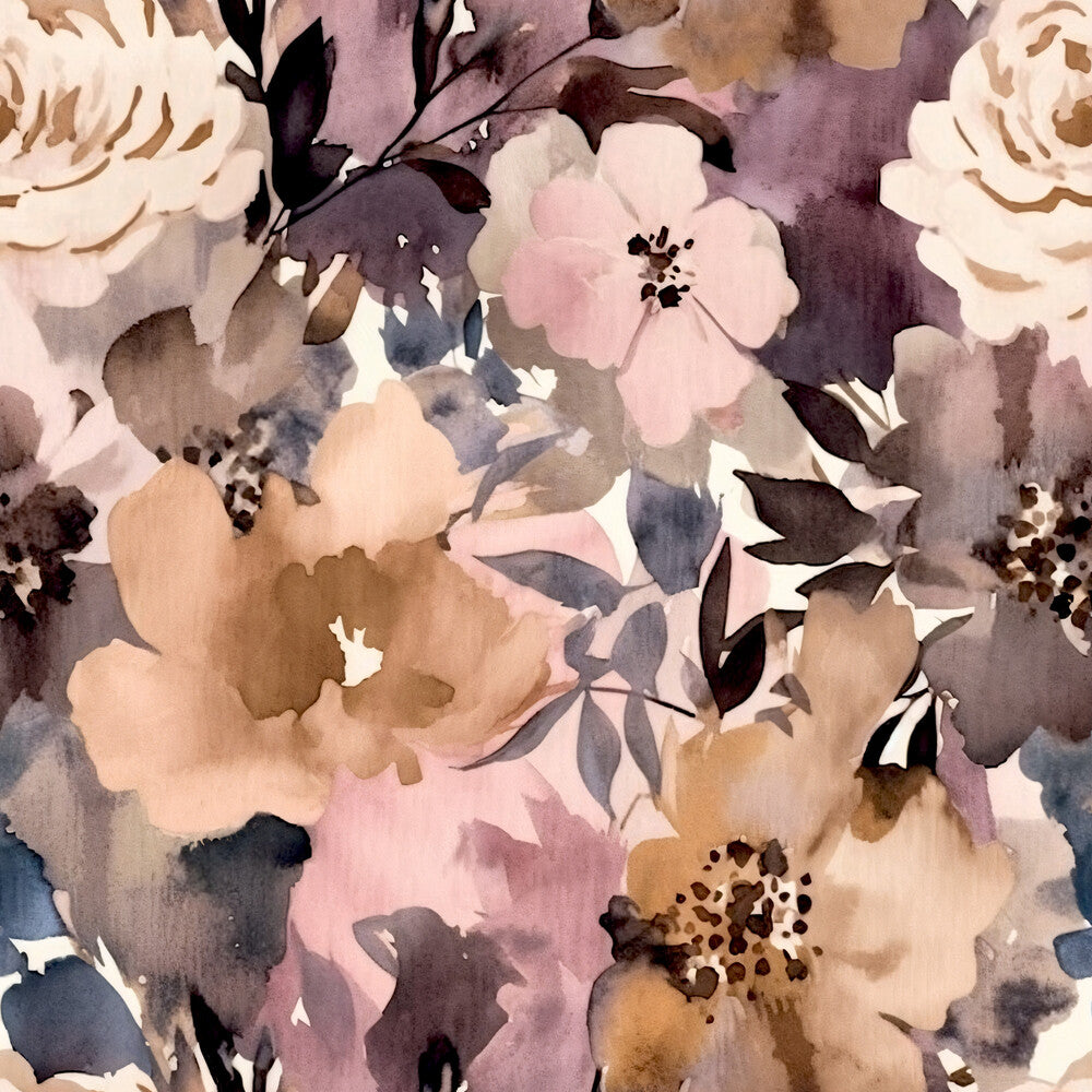 Navy Rose Wine Florals Fat Quarter Bundle
