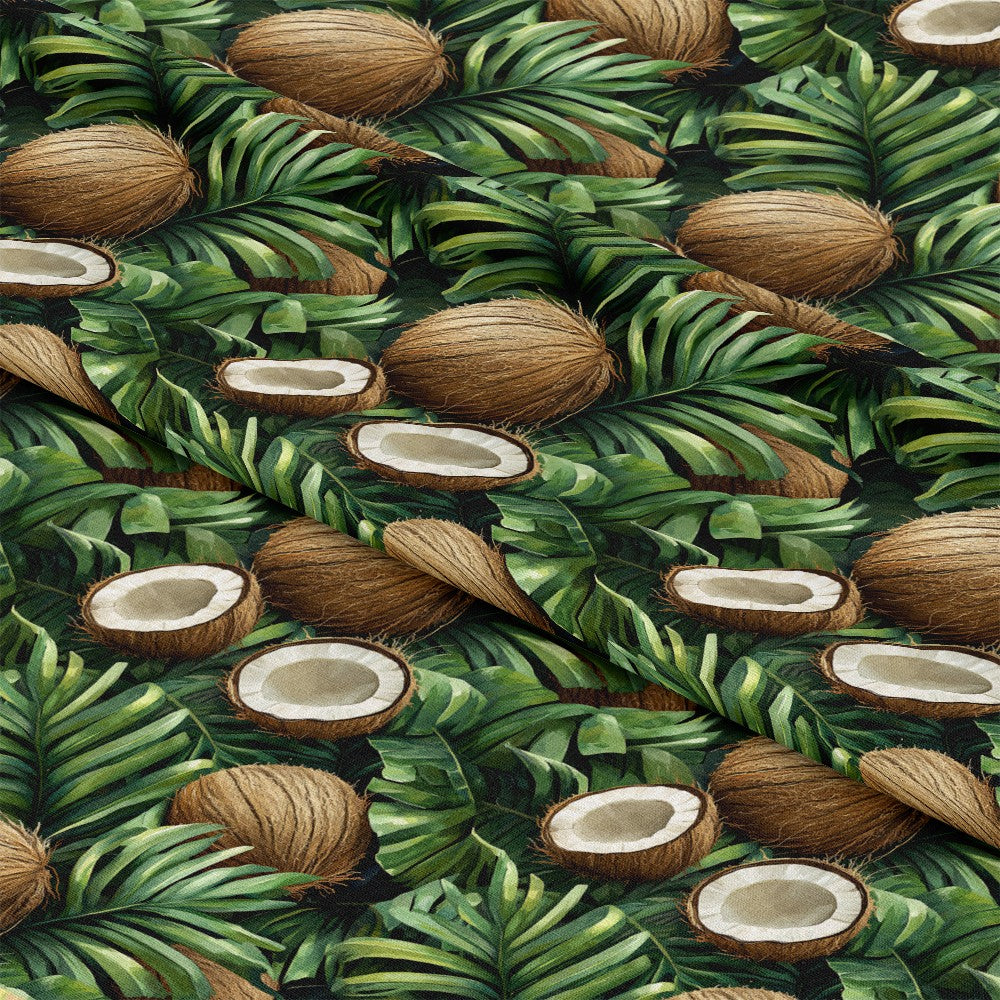 Coconut Jungle Leaves Pattern 11 Quilting Cotton Fabric