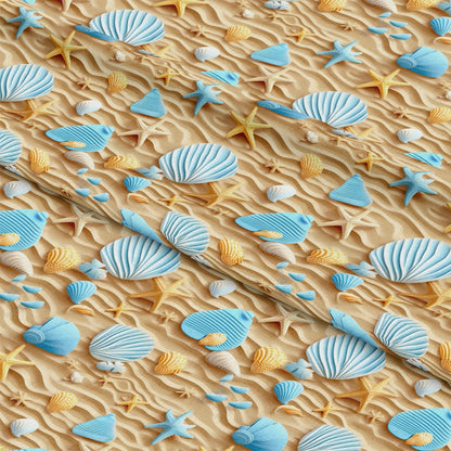 Beach Life Pattern 2 Quilting Cotton Fabric