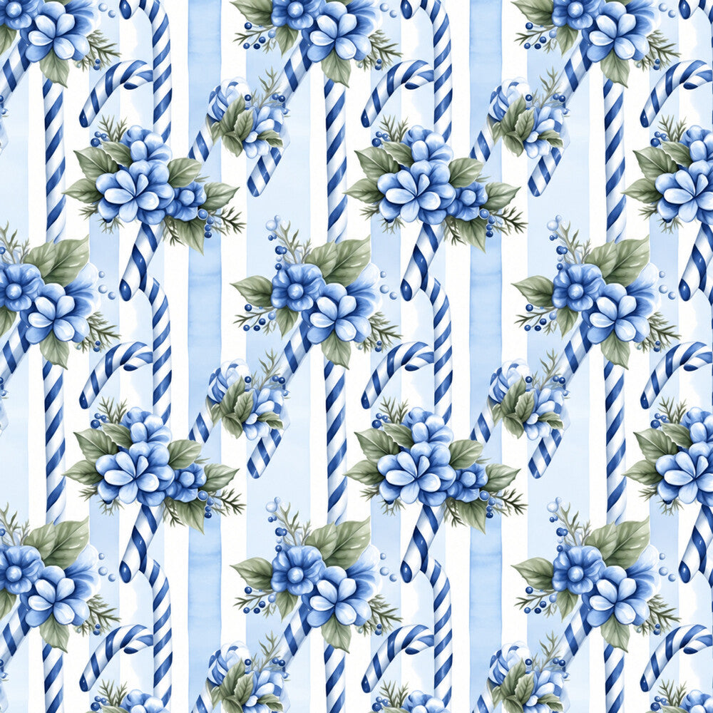 Vintage Winter Blue Christmas Fat Quarter Bundle