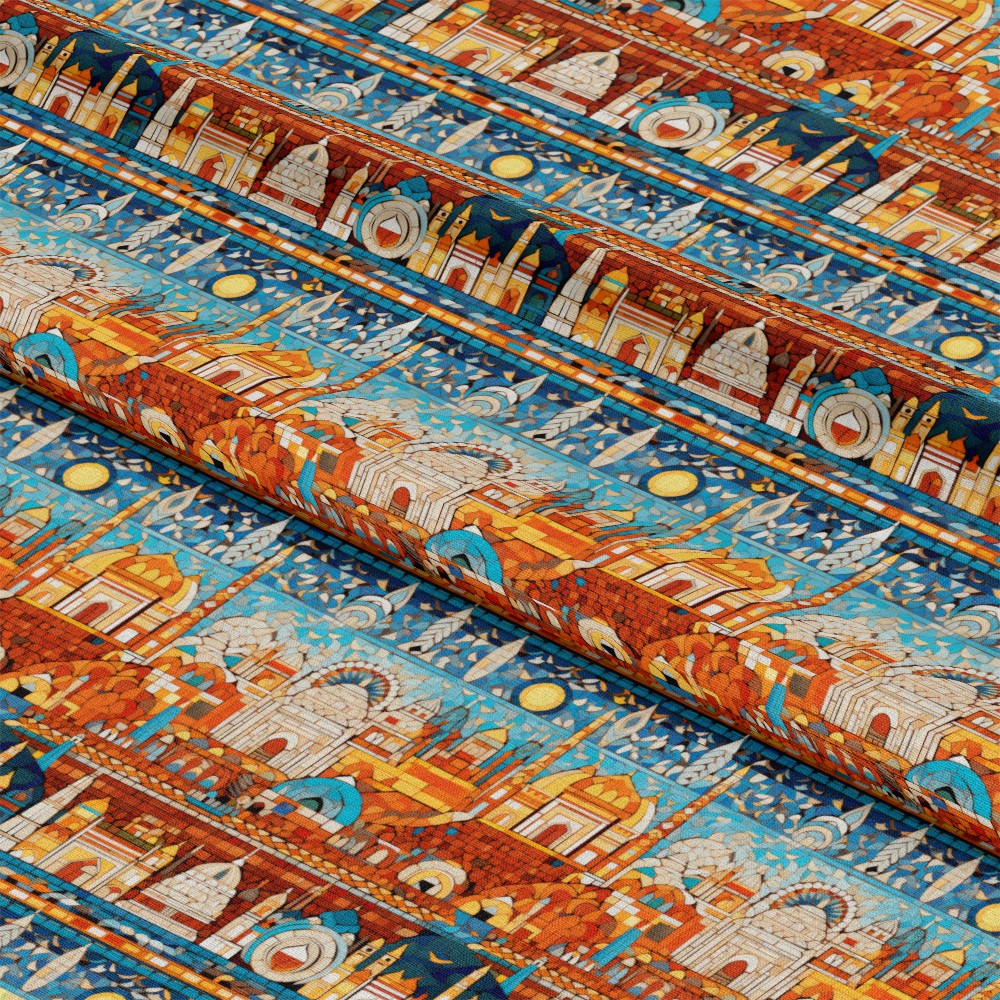 Mosaic Art Pattern 14 Quilting Cotton Fabric