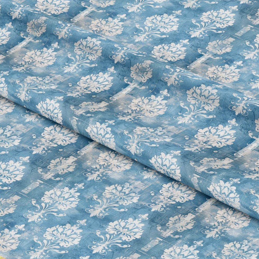 Vintage Farmhouse Blue Pattern 16 Quilting Cotton Fabric
