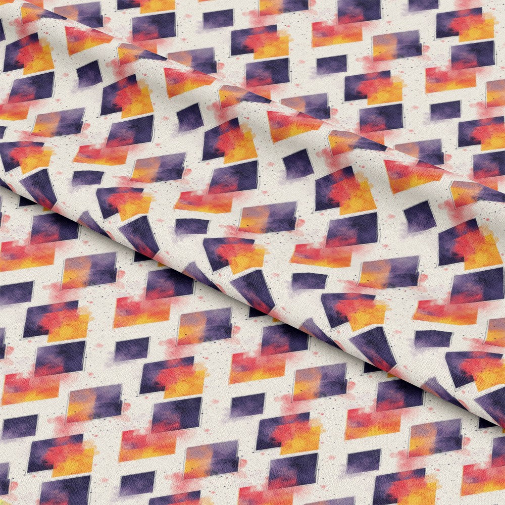 Mid Century Mod Geometric Pattern 12 Quilting Cotton Fabric